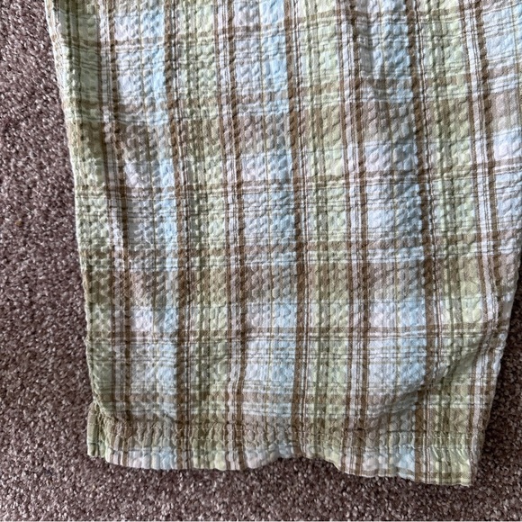 Vintage Blair Pastel Plaid Capri Cropped Pants Womens Size Medium Summer Coastal - Picture 13 of 15